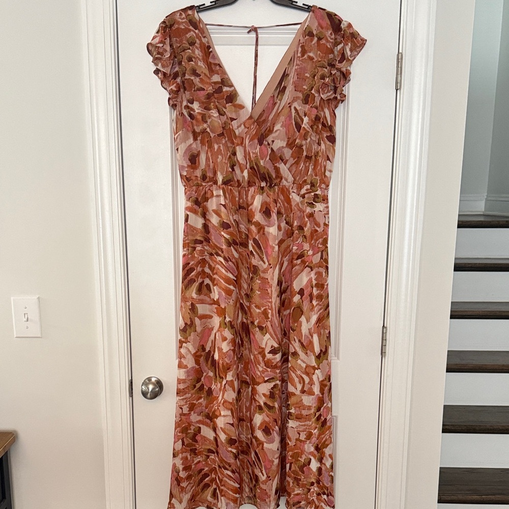 MSK Multicolor Abstract Floral Dress